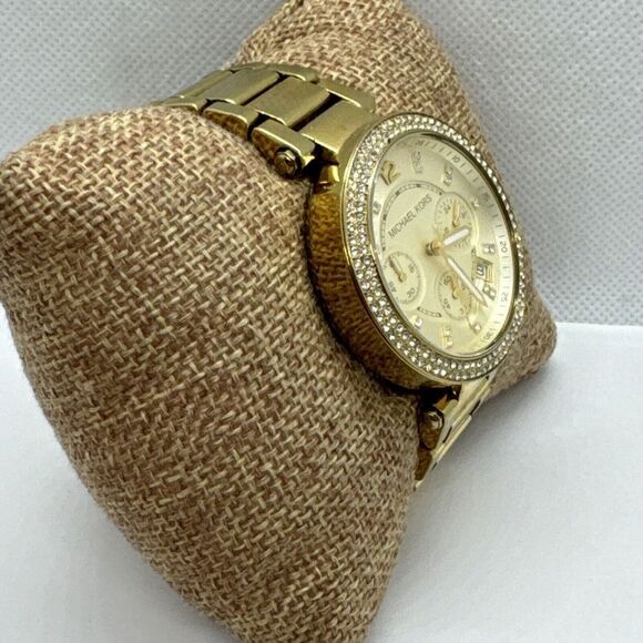 Michael Kors Parker MK5354 Women\'s Gold Stainless Steel Analog Dial Watch JNA387 main image 5